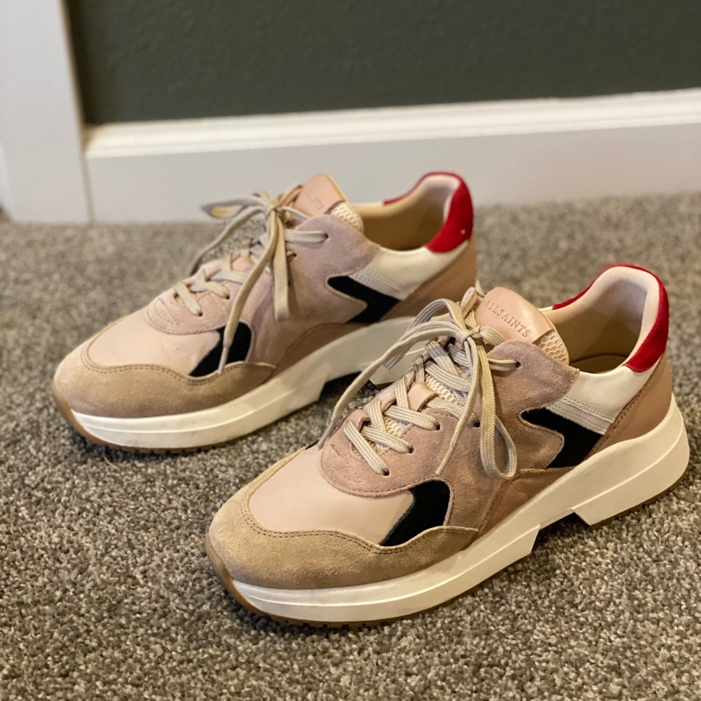 All Saints skye chunky runner sneakers in multi